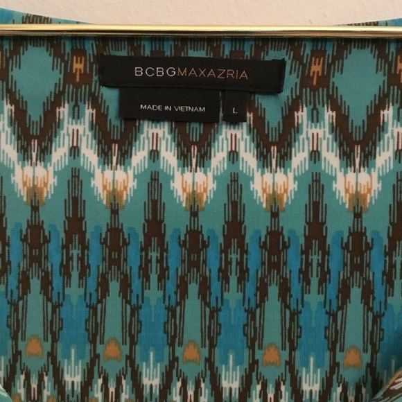 💙💚BCBGMAXAZRIA Ikat Chevron Print Dress - Picture 8 of 8